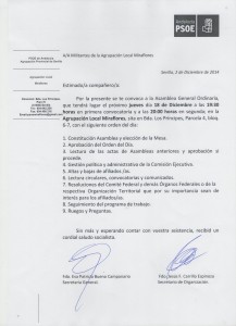 Carta Convocatoria