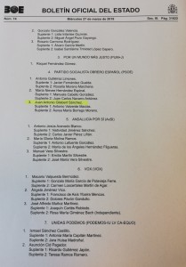 Lista por Sevilla al Senado